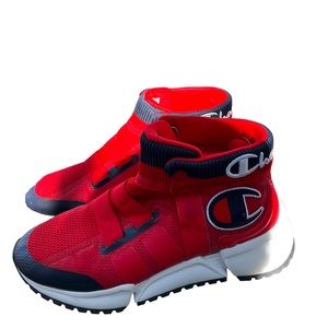 Men's/Youth Size 7 Champion Red High-Top Athletic Sneakers Shoes